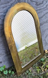 Lot 14- 1980's Brass Framed Wall Mirror 17 X 11