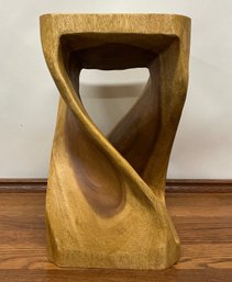 Lot 407 - Haussmann Big Twist Solid Wood Side Table - Stool - Plant Stand - Chair - Rustic Furniture
