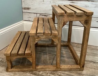 Lot 29- Wooden - 3 Steps - Step Stool- Ladder - Reach High Cabinets!
