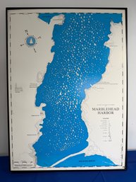 Lot 364 - Unique! 1990 Actual Location Of Vessels In Marblehead Harbor Map - Rare Decorative Nautical Chart