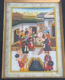 Lot 367 - Indian Mughal Painting, 20th-century Reproduction Of A Historical Scene Padshahnama - Book Of Kings