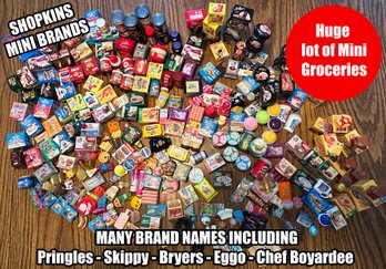 Lot300SES - Large Collection Of MINI BRANDS Shopkins - Tiny Store Brand Groceries For Play - Dollhouse Food