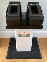 Lot 48- WOW! Power Block Weight System With Stand - Made In USA - Gym Equipment