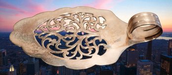 Lot 219CV - Vintage EPNS Marked England Silver Plated Fancy Cake Pie Server