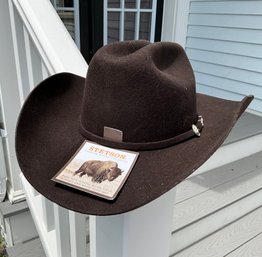 Lot 718- Stetson - Brown - New With Tag- American Buffalo Collection -Cowboy Western Hat - 7 5/8