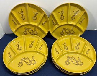 Lot 493- Ceramic Vintage Divided Onion Fondue Dishes - Made In Japan - SMI - Lot Of 4