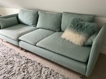 Lot 95- IKEA Low Rider Day Bed - Sofa- Couch - With Funky Shag Pillow