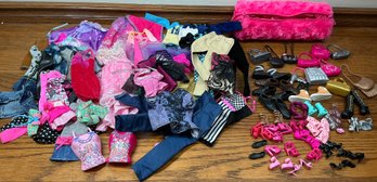 Lot 460 - Nice Collection Of Barbie Clothes & Accessories - Shoes, Boots, Purses
