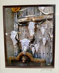 Lot 256 - Western Original Signed Gail Manning Black Framed Farm House Country Decor Photo