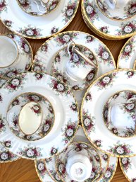 Lot 2- 1969 Royal Albert Bone China Dinnerware - Celebration - Settings For 8