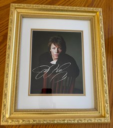 Lot 7- Jon Bon Jovi Signed Autographed Photo With COA - 2010 - Nice Gold Frame - Your Crush! Ready To Hang!