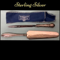 Lot 40- Sterling Silver Germany Letter Opener, Pie Cake Server - Weight In Photos