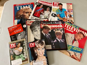 LOT 17- Great Advertising! 1990S Early 2000s Time Newsweek Magazines Ephemera TV Guides - Princess Diana
