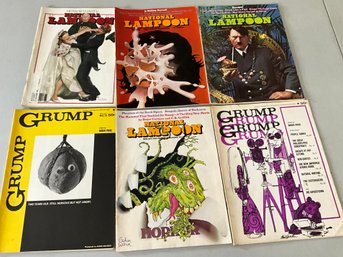 Lot 18- 1970s National Lampoon The Humor Magazine - 1966 Grump Magazines - Ephemera - Funny