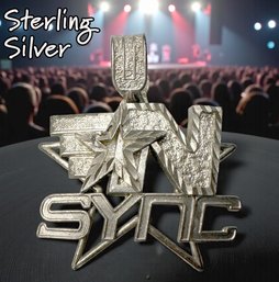 Lot 334LC - 1990s N Sync Boy Band Sterling Silver Pendant Memorabilia