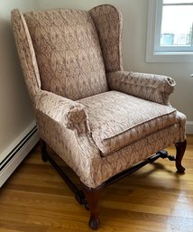 Lot 15- Rowe Furniture Wing Back Sitting Chair - Living Room Seating