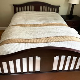 Lot 19- Ragazzi Dark Cherry Wood Spindleback Full Size Bed - Headboard And Footboard