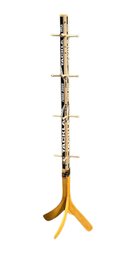 Lot 401- Hockey Stick Hat Coat Rack Stand - 5 Feet 4 Inches - Made In Finland