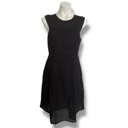 Lot 721NM - Womens Hatley Dress Size 12 Black Sleeveless Eyelet Design A Line