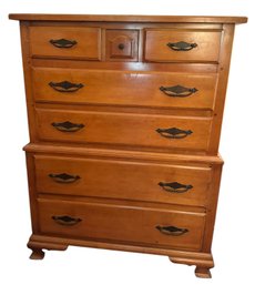 Lot 59- Jamestown Table Co. Taylor Made Furniture Solid Maple 7 Drawer Dresser Bureau - Tall Chest  - Dovetail