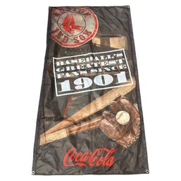 220KR - Coca Cola Red Sox Banner - Double Sided - Coke Collectible