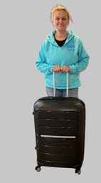 Lot 422- Travel Time - Samsonite Black Easy Wheel Suitcase - Going On Vacation?