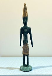 Lot 413 - Phoenician Tribal Statue Figurine Cast Metal - 5 3/4 Inches - Ethnic Home Decor - Collectible