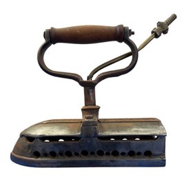 Lot 98SES - Rare Antique Peerless John W Lufkin Boston MA Huge Gas Cast Iron - Country Farmhouse Decor