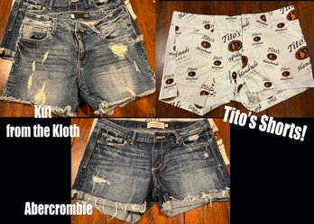 Lot 53- TITOs Vodka White Shorts - Kut From The Kloth- Abercrombie Jeans Shorts - Size 4-6