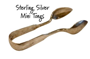 Lot 238CV - Vintage Sterling Silver ONC Fancy Mini Minature Ice Tongs