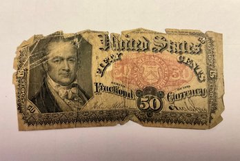 Lot 401SES- US 1875 Fraction Currency - United States - 50 Cent - Rare Find For The Collector