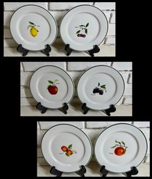 Lot 254 - Six Ulster Ceramics Ireland Fruit Design Dessert Plates