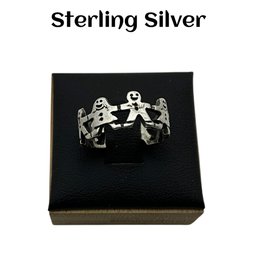 Lot 16- Sterling Silver Boy - Girl - Children Ring Size 7 - Whimsy Vintage Jewelry