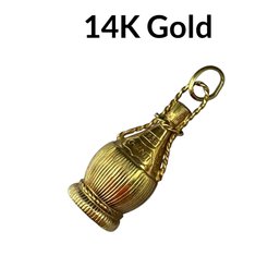 Lot 34WA- 14K Gold Bottle Of 1958 Chianti Wine Pendant - Vintage Estate Jewelry - Weight In Photos - Tested