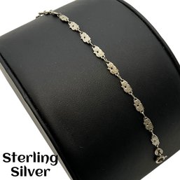 Lot 20- Sterling Silver The Purrfect Kitty Cat Bracelet - 7 1/4 Inches - FMC- Italy