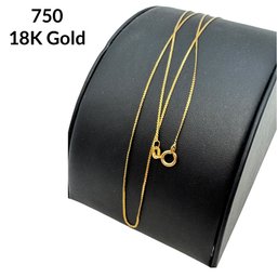 Lot 30WA- 750 18K Gold Signed AR Gold Chain 24 1/2 Inches - Estate - Fine Jewelry - Weight In Photos