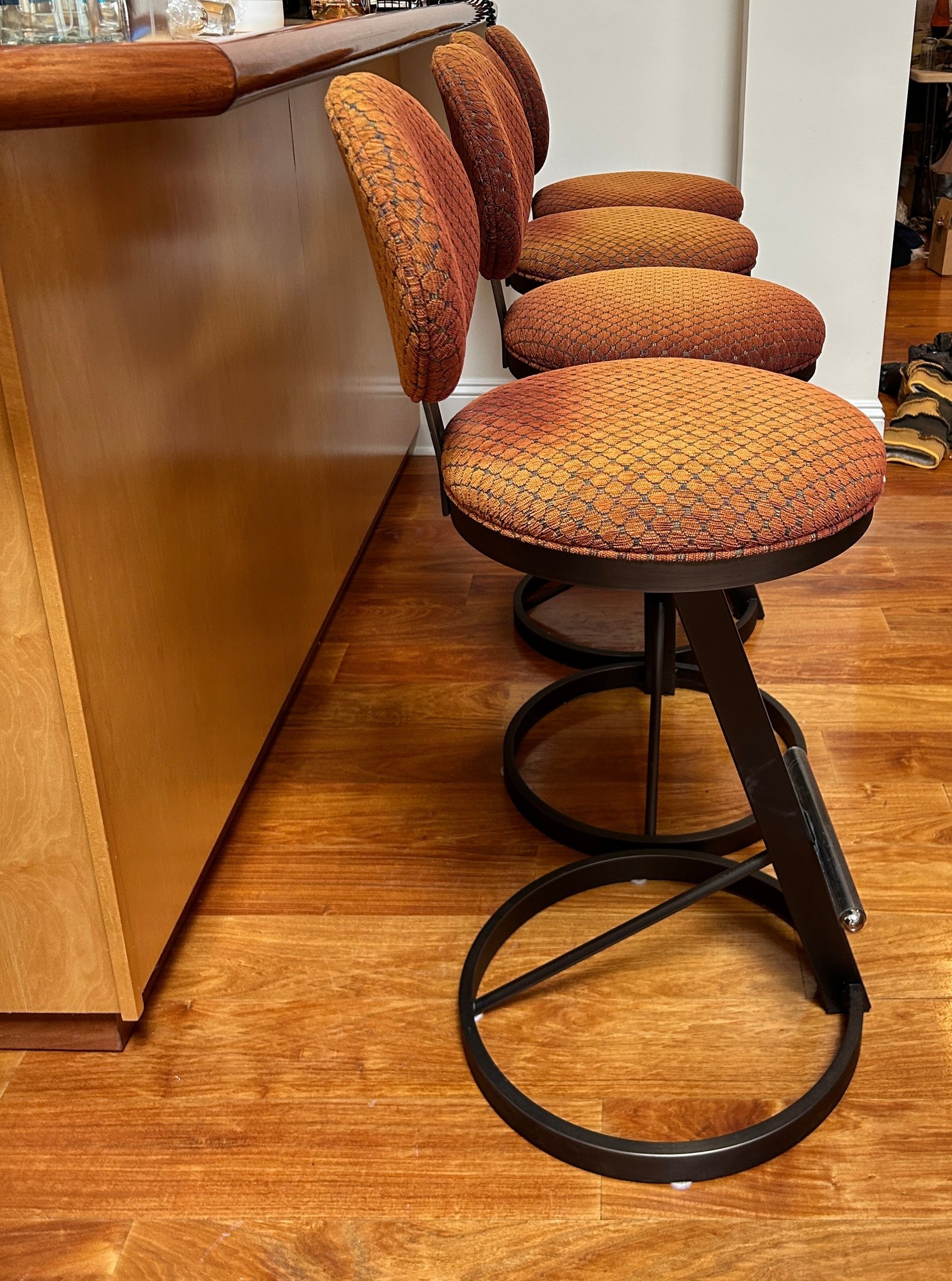 Design Institute Of America Post-modern Z-shaped Upholstered Bar Stools ...