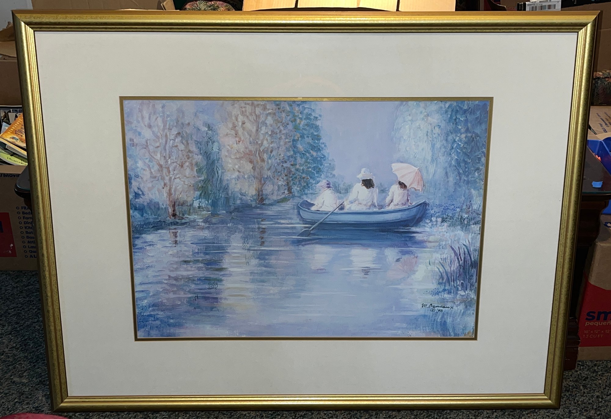 M. Bandaux Watercolor Print Framed 90255