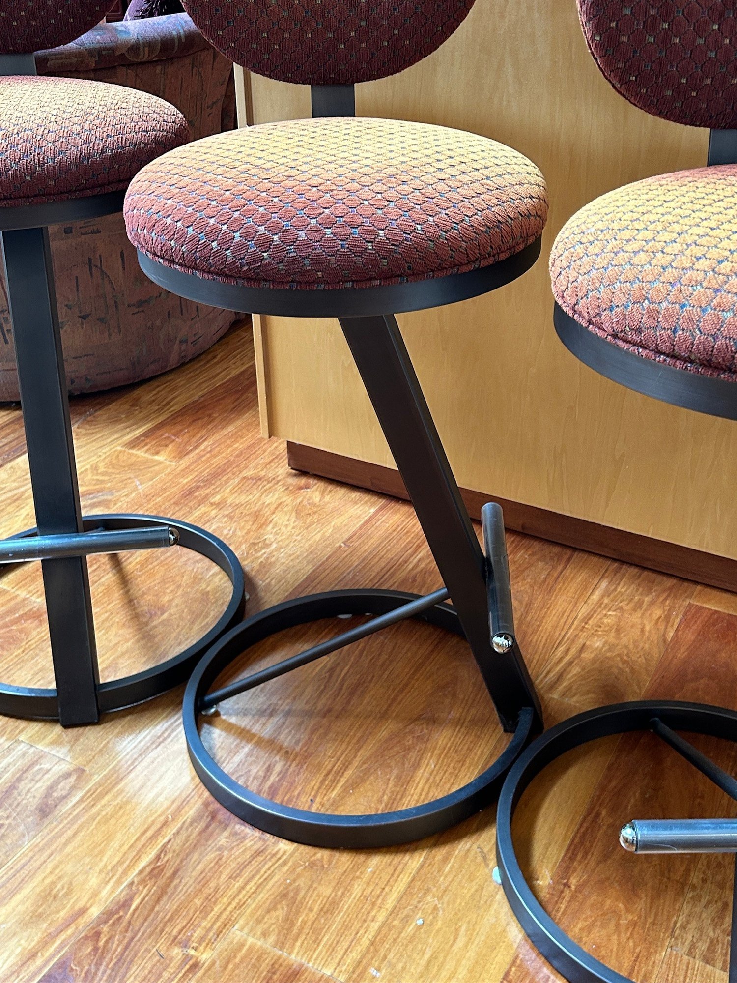 Design Institute Of America Post-modern Z-shaped Upholstered Bar Stools ...