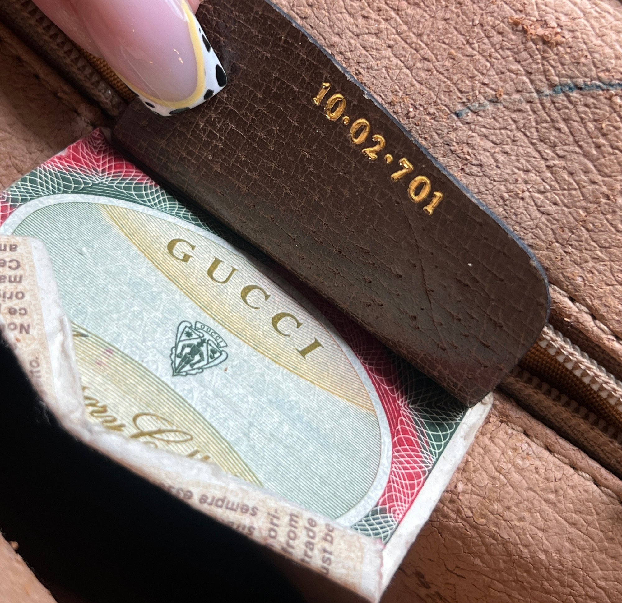 Gucci Accessory Collection Monogram Draw String Bucket Bag Serial #10. ...