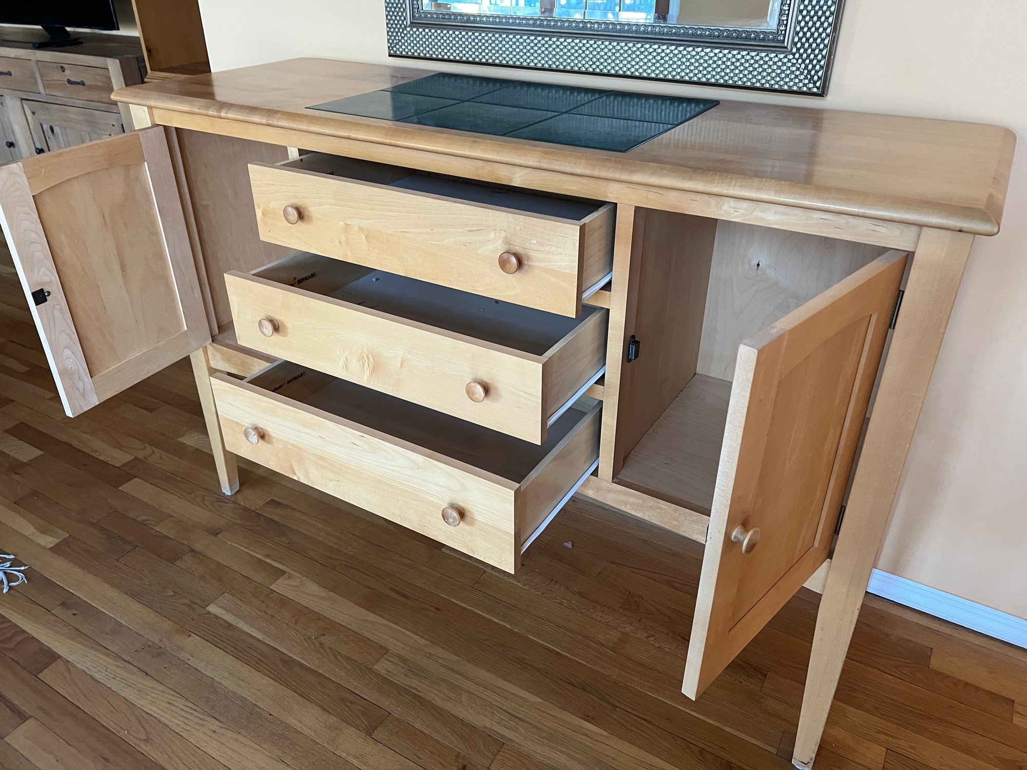 Simple Buffet Inset Dinaire Buffalo NY Inset Tile Top Buffet Sideboard #155816 ...
