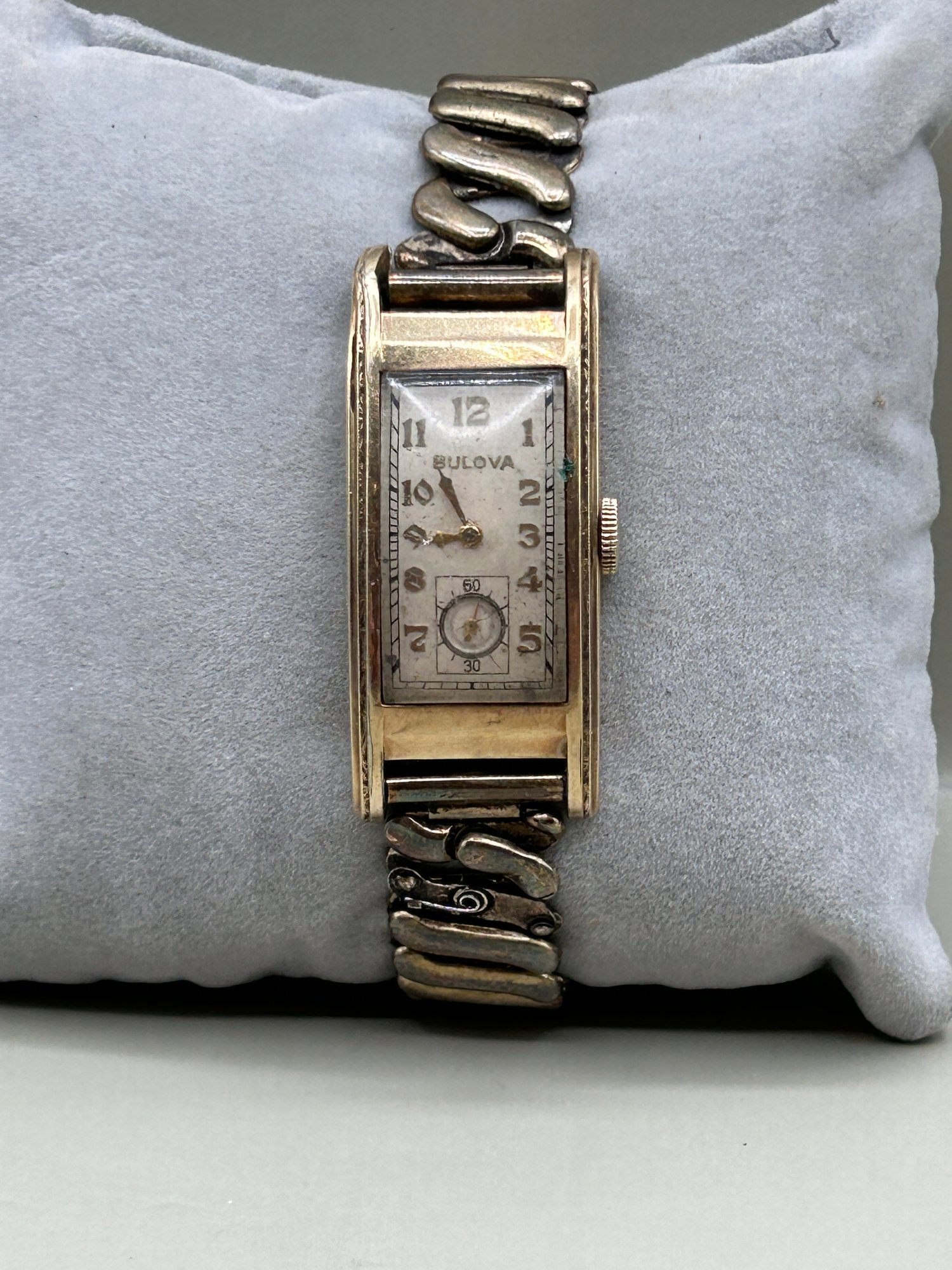 Bulova Curvex Men's 10K Gold Filled Art Deco Rectangular Tank Watch ...