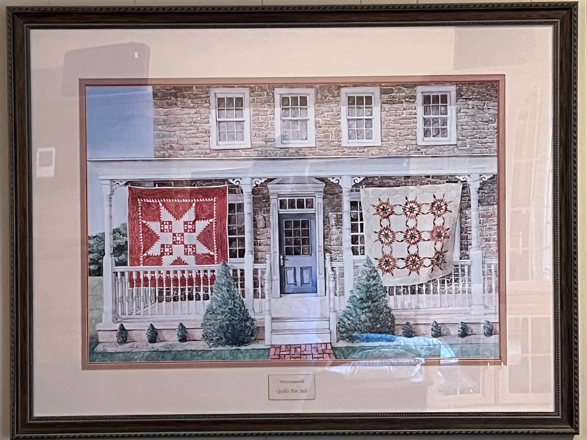 Dan Campanelli - Porch With Quilts Framed Print #127025 