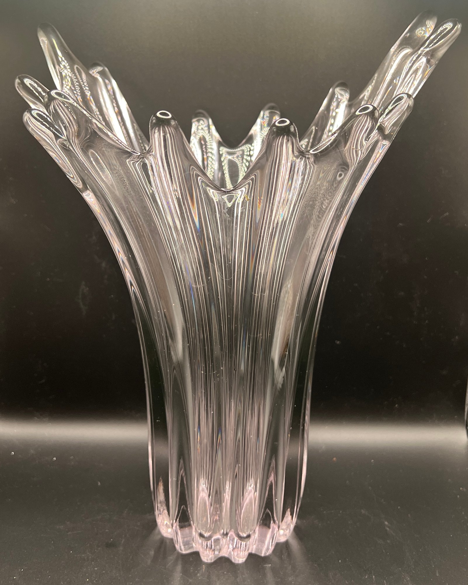 Image result for Crystal Scandinavian Water Splash Vase #111586 | Auctionninja.com
