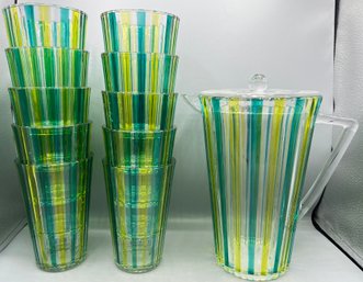 Melamine Cup And Pitcher Set - 11 Piece Set