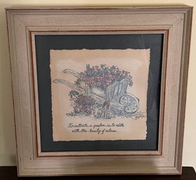 'To Cultivate A Garden' Art Print On Deckled Edge Paper Framed