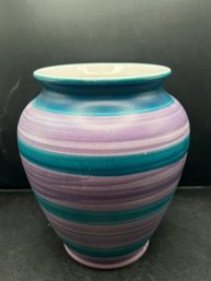 Hand Painted Turkey Ceramic Striped Vase