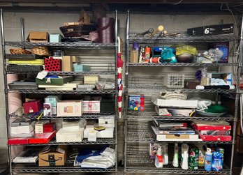 Heavy-Duty 6-Tier Wire Shelving Racks, 2 Pcs