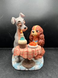 Walt Disney Lady And The Tramp Spaghetti Dinner Ceramic Figurine