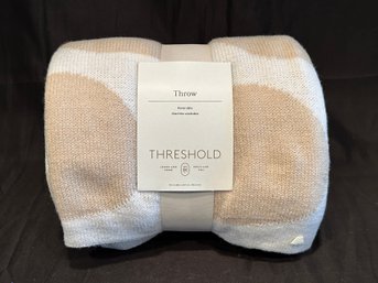 Threshold Reversible Knit Geo Throw Blanket, NOS